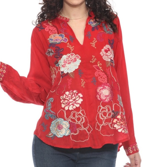 Johnny Was heavily embroidered beaded Marcia blouse NWT (oversized) - Picture 3 of 12
